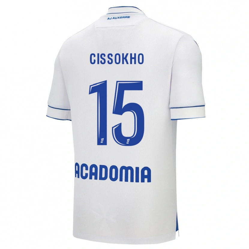 Danxen Kvinnor Mamoudou Cissokho #15 Vit Blå Hemmatröja Matchtröjor 2025/26 Tröjor T-Tröja