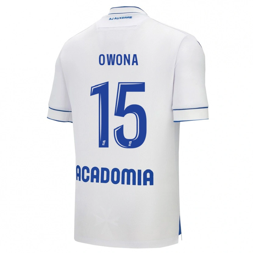 Danxen Kvinnor Elijah Owona #15 Vit Blå Hemmatröja Matchtröjor 2025/26 Tröjor T-Tröja