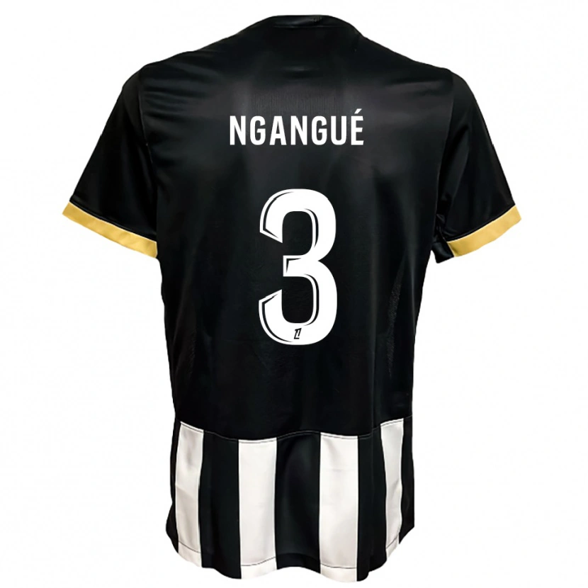 Danxen Kvinnor Maurice Ngangué #3 Svart Vit Hemmatröja Matchtröjor 2025/26 Tröjor T-Tröja
