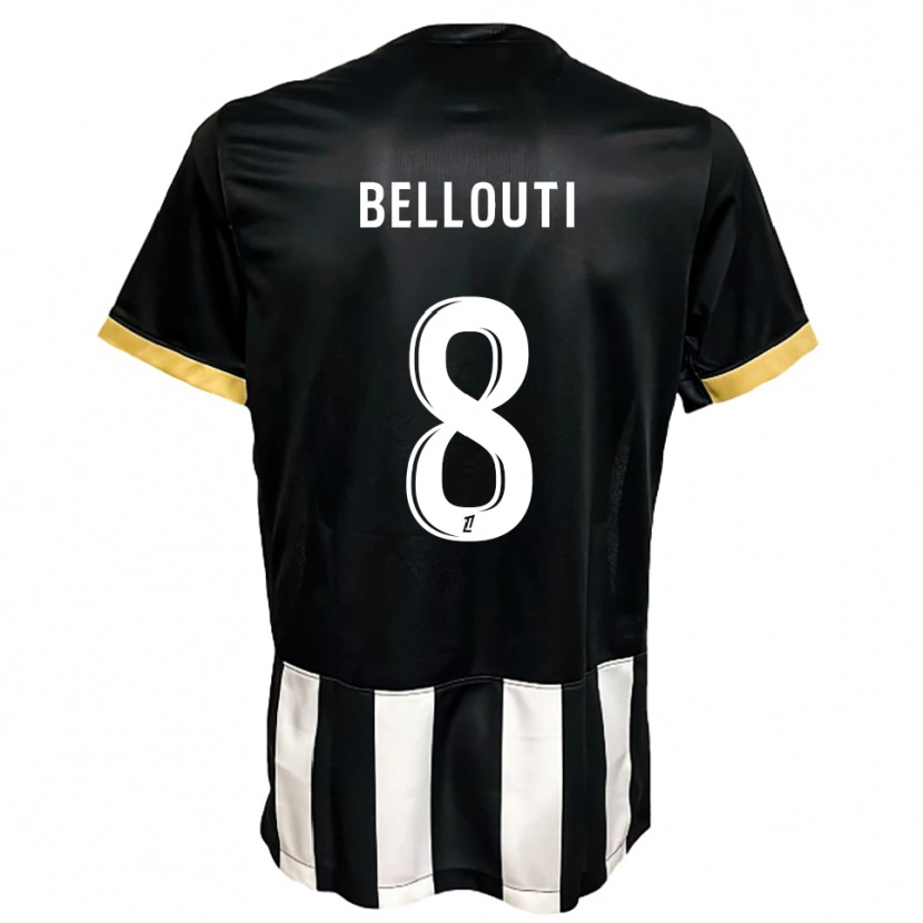 Danxen Kvinnor Enzo Bellouti #8 Svart Vit Hemmatröja Matchtröjor 2025/26 Tröjor T-Tröja