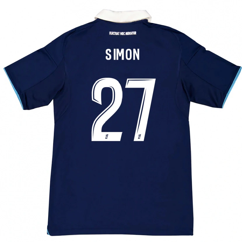 Danxen Kvinnor Moses Simon #27 Mörkblå Vit Hemmatröja Matchtröjor 2025/26 Tröjor T-Tröja