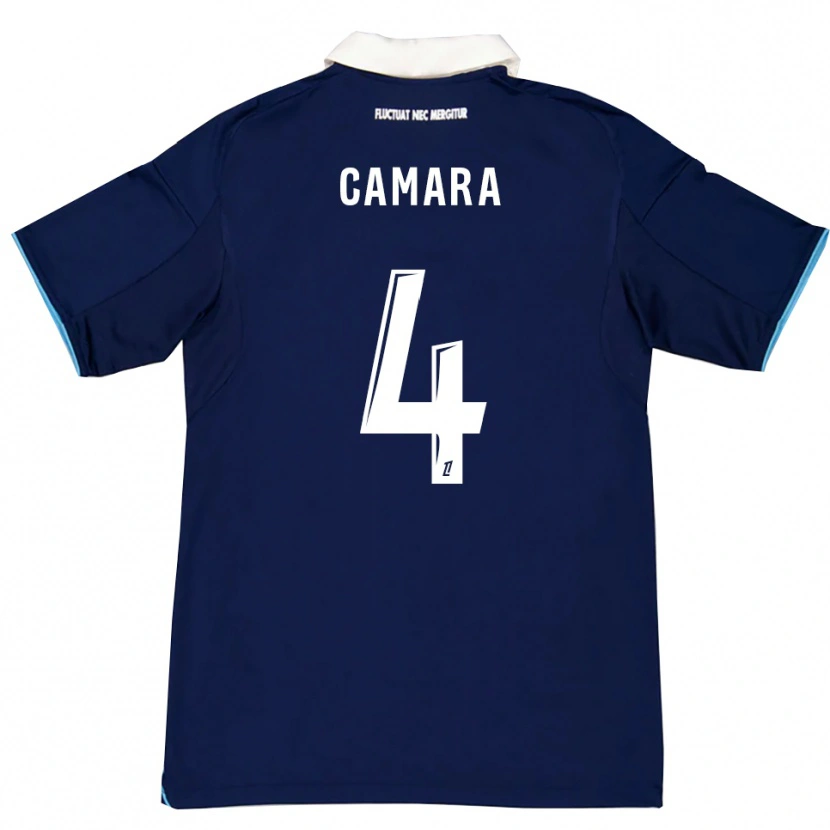 Danxen Kvinnor Alseny Camara #4 Mörkblå Vit Hemmatröja Matchtröjor 2025/26 Tröjor T-Tröja