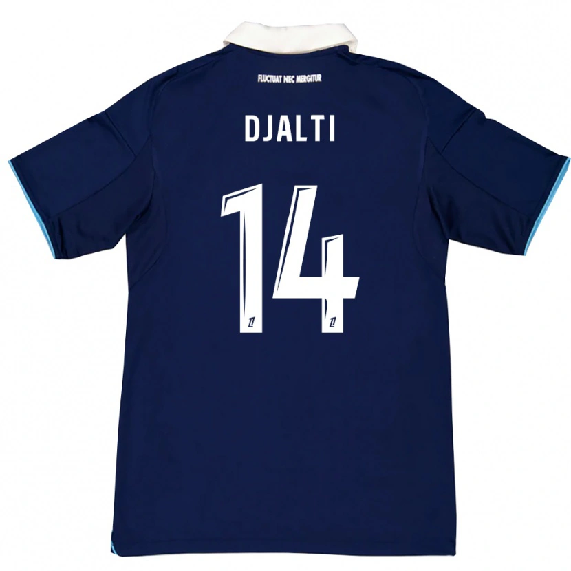 Danxen Kvinnor Nadir Djalti #14 Mörkblå Vit Hemmatröja Matchtröjor 2025/26 Tröjor T-Tröja