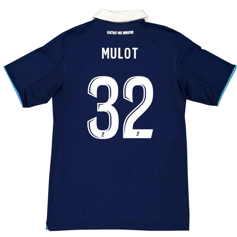 Danxen Kvinnor Marie Mulot #32 Mörkblå Vit Hemmatröja Matchtröjor 2025/26 Tröjor T-Tröja