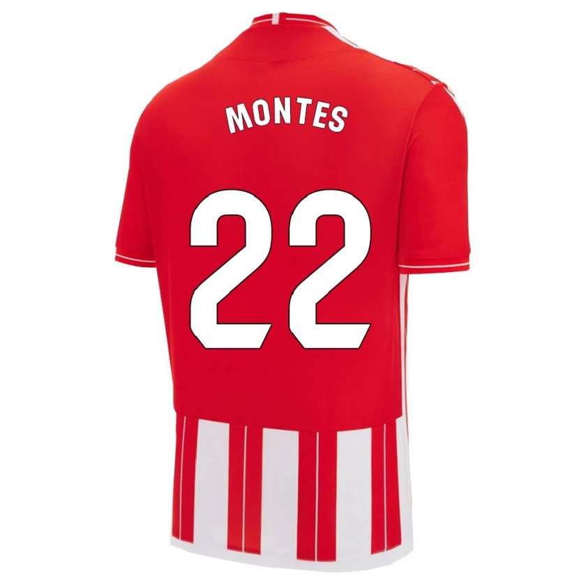Danxen Kvinnor César Montes #22 Röd Vit Hemmatröja Matchtröjor 2025/26 Tröjor T-Tröja