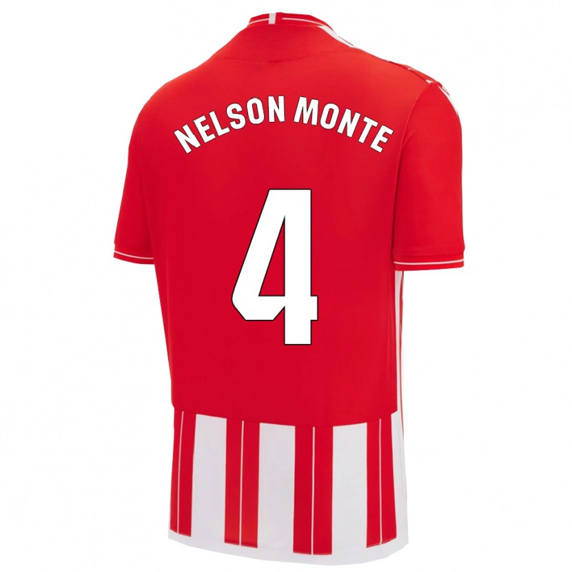 Danxen Kvinnor Nélson Monte #4 Röd Vit Hemmatröja Matchtröjor 2025/26 Tröjor T-Tröja