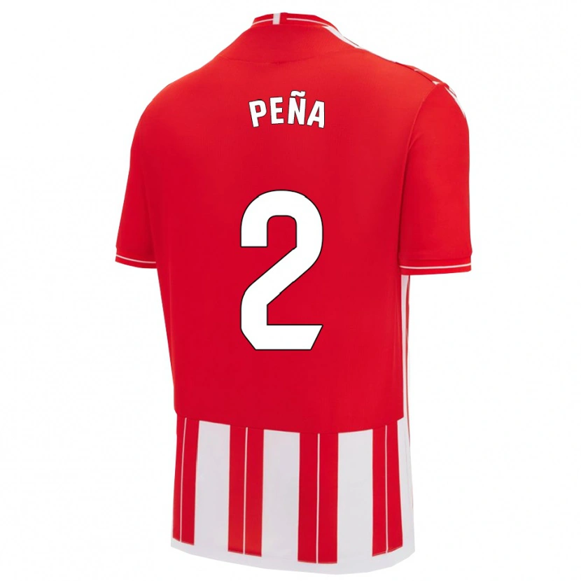 Danxen Kvinnor Miguel Peña #2 Röd Vit Hemmatröja Matchtröjor 2025/26 Tröjor T-Tröja