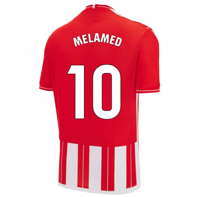 Danxen Kvinnor Nico Melamed #10 Röd Vit Hemmatröja Matchtröjor 2025/26 Tröjor T-Tröja