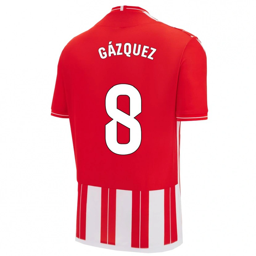 Danxen Kvinnor Joan Gázquez #8 Röd Vit Hemmatröja Matchtröjor 2025/26 Tröjor T-Tröja