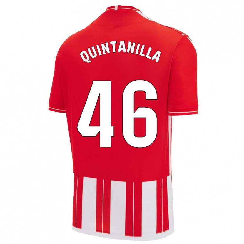 Danxen Kvinnor Rubén Quintanilla #46 Röd Vit Hemmatröja Matchtröjor 2025/26 Tröjor T-Tröja