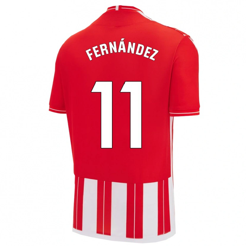 Danxen Kvinnor Nico Fernández #11 Röd Vit Hemmatröja Matchtröjor 2025/26 Tröjor T-Tröja