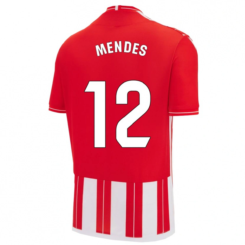 Danxen Kvinnor Alex Mendes #12 Röd Vit Hemmatröja Matchtröjor 2025/26 Tröjor T-Tröja