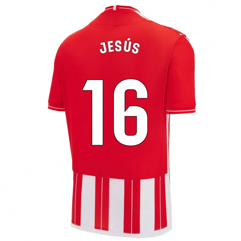 Danxen Kvinnor Antonio Jesús #16 Röd Vit Hemmatröja Matchtröjor 2025/26 Tröjor T-Tröja