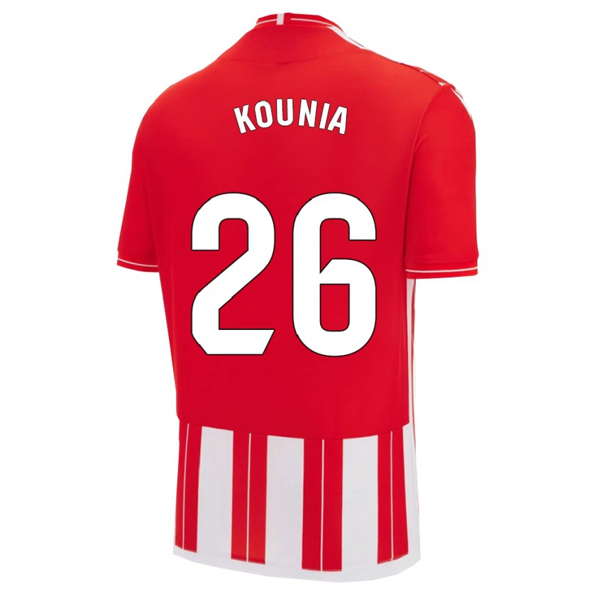 Danxen Kvinnor Houssam Kounia #26 Röd Vit Hemmatröja Matchtröjor 2025/26 Tröjor T-Tröja