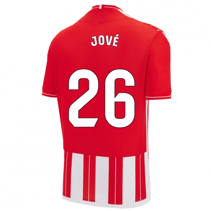 Danxen Kvinnor Ian Jové #26 Röd Vit Hemmatröja Matchtröjor 2025/26 Tröjor T-Tröja