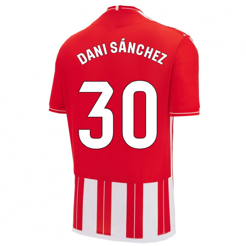 Danxen Kvinnor Dani Sánchez #30 Röd Vit Hemmatröja Matchtröjor 2025/26 Tröjor T-Tröja