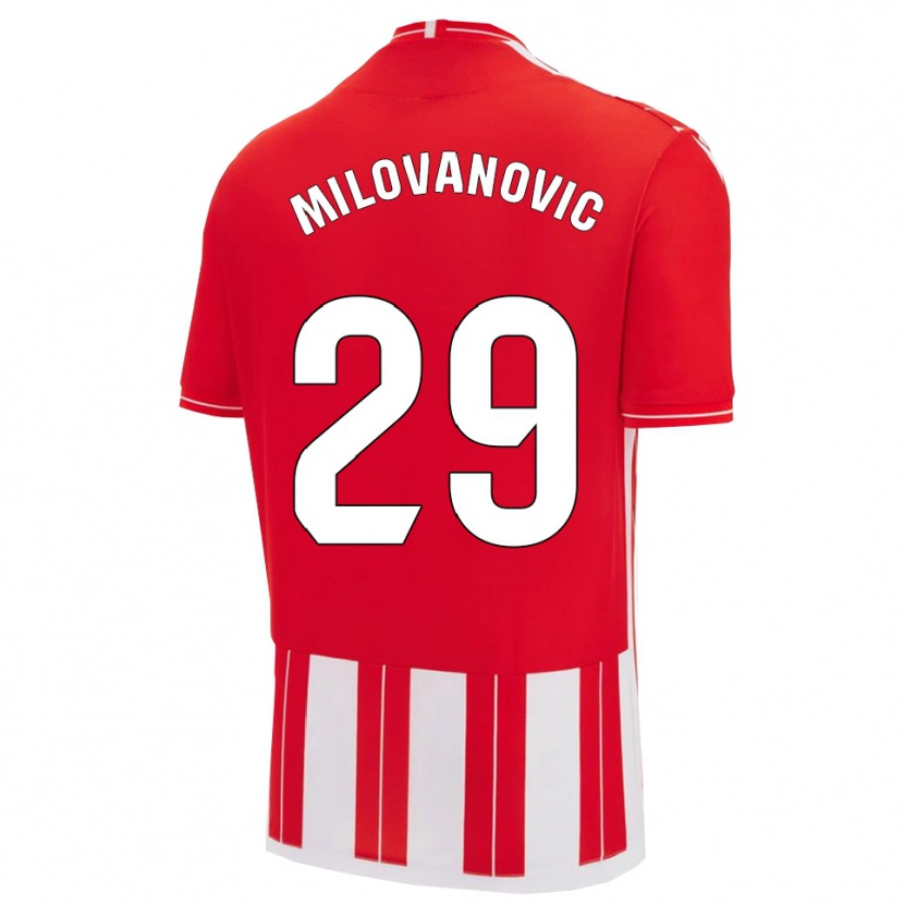 Danxen Kvinnor Marko Milovanovic #29 Röd Vit Hemmatröja Matchtröjor 2025/26 Tröjor T-Tröja