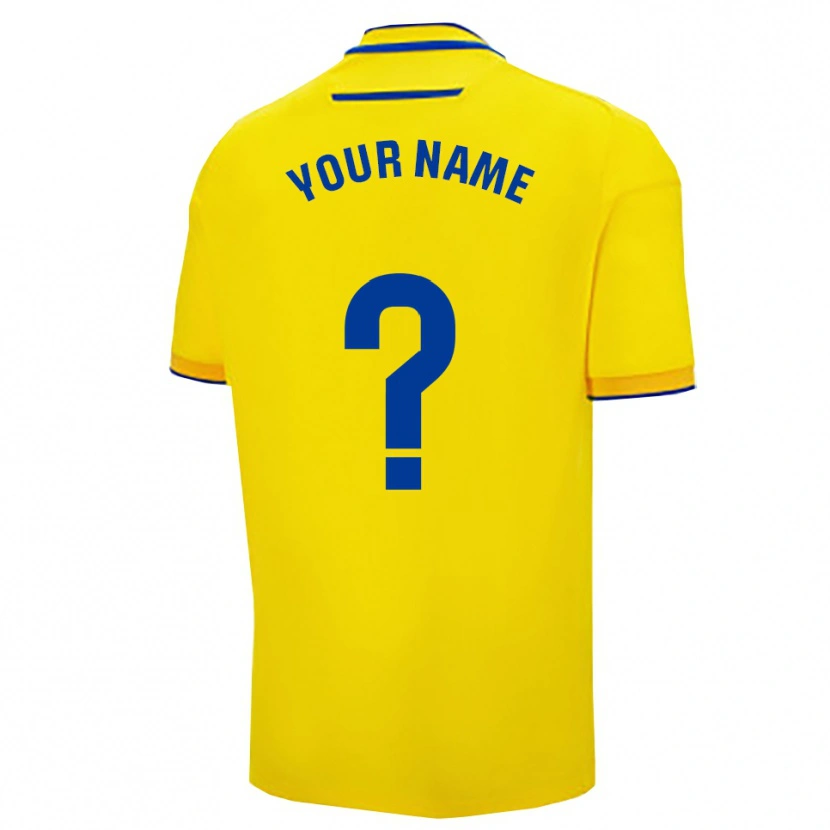 Danxen Kvinnor Ditt Namn #0 Gul Marinblå Hemmatröja Matchtröjor 2025/26 Tröjor T-Tröja