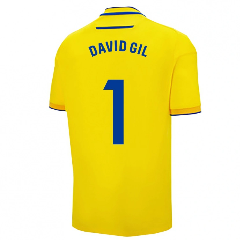Danxen Kvinnor David Gil #1 Gul Marinblå Hemmatröja Matchtröjor 2025/26 Tröjor T-Tröja
