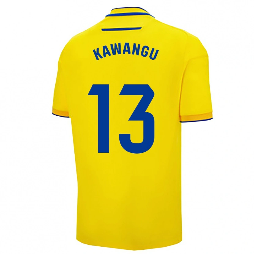 Danxen Kvinnor Mbemba Kawangu #13 Gul Marinblå Hemmatröja Matchtröjor 2025/26 Tröjor T-Tröja