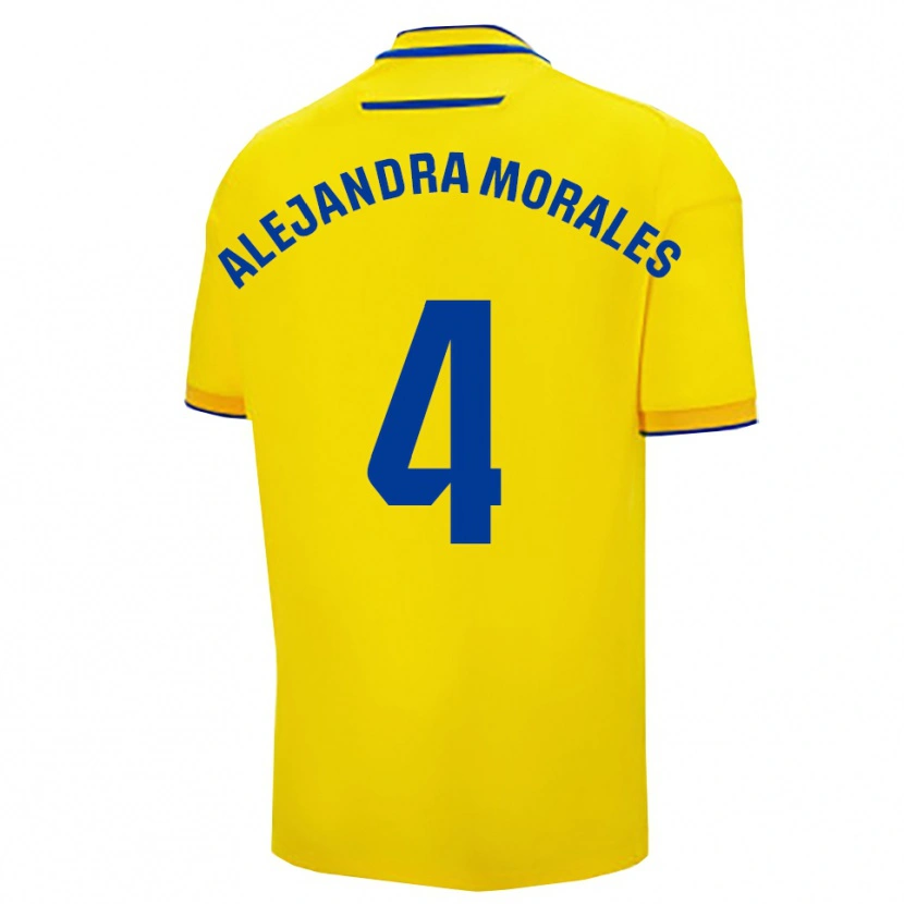 Danxen Kvinnor Alejandra Morales Calvente #4 Gul Marinblå Hemmatröja Matchtröjor 2025/26 Tröjor T-Tröja
