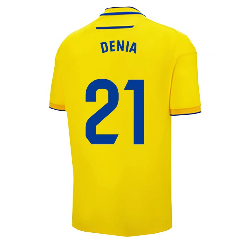 Danxen Kvinnor Marcos Denia #21 Gul Marinblå Hemmatröja Matchtröjor 2025/26 Tröjor T-Tröja