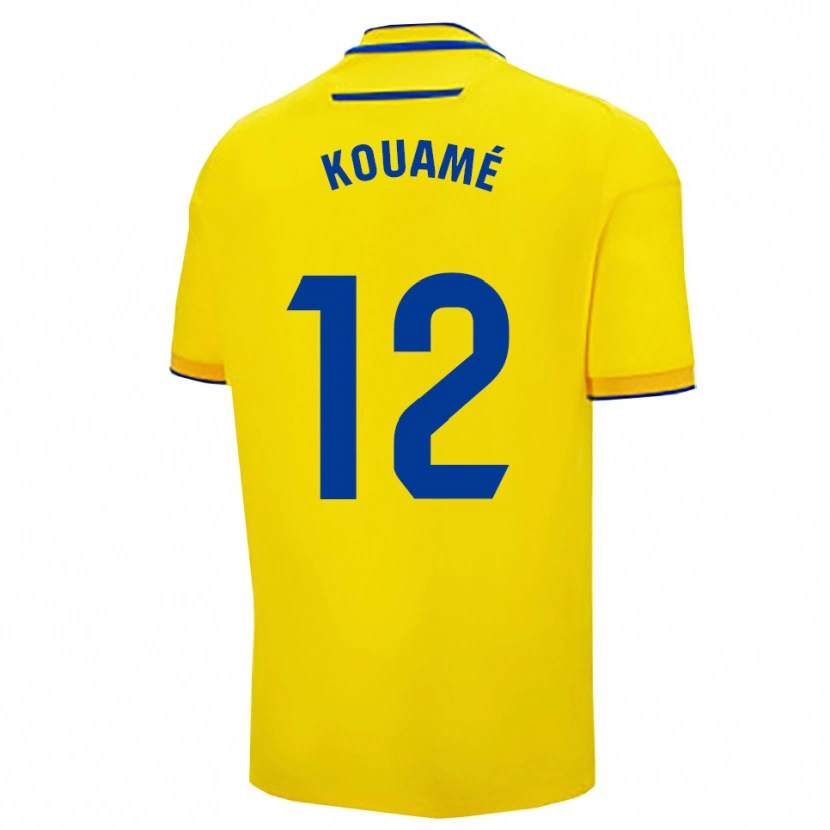 Danxen Kvinnor Rominigue Kouamé #12 Gul Marinblå Hemmatröja Matchtröjor 2025/26 Tröjor T-Tröja