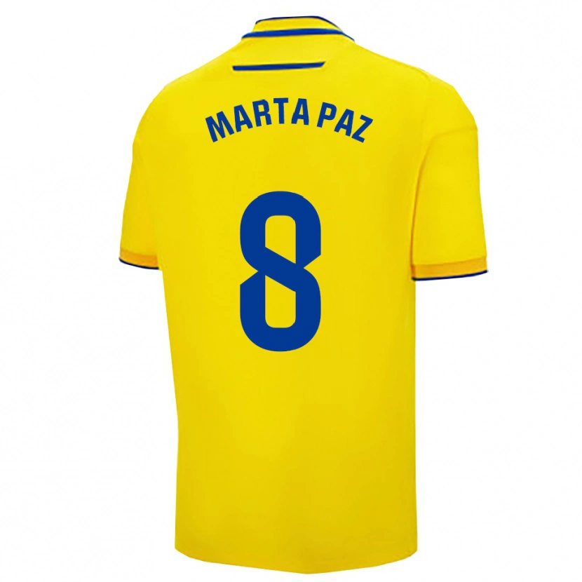 Danxen Kvinnor Marta Milagros Paz Cruz #8 Gul Marinblå Hemmatröja Matchtröjor 2025/26 Tröjor T-Tröja