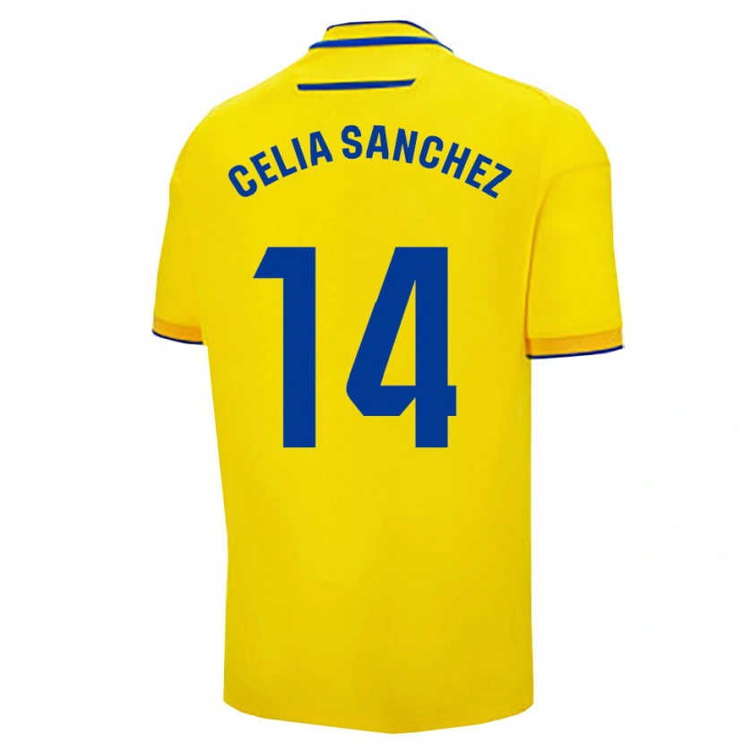 Danxen Kvinnor Celia Sánchez García #14 Gul Marinblå Hemmatröja Matchtröjor 2025/26 Tröjor T-Tröja