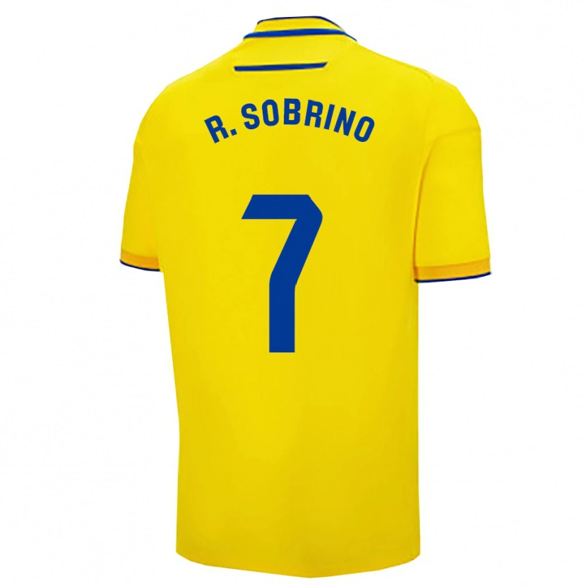 Danxen Kvinnor Rubén Sobrino #7 Gul Marinblå Hemmatröja Matchtröjor 2025/26 Tröjor T-Tröja