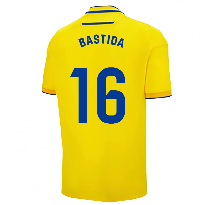 Danxen Kvinnor Álvaro Bastida #16 Gul Marinblå Hemmatröja Matchtröjor 2025/26 Tröjor T-Tröja