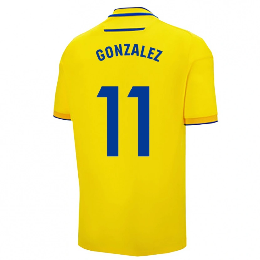 Danxen Kvinnor Chus González #11 Gul Marinblå Hemmatröja Matchtröjor 2025/26 Tröjor T-Tröja