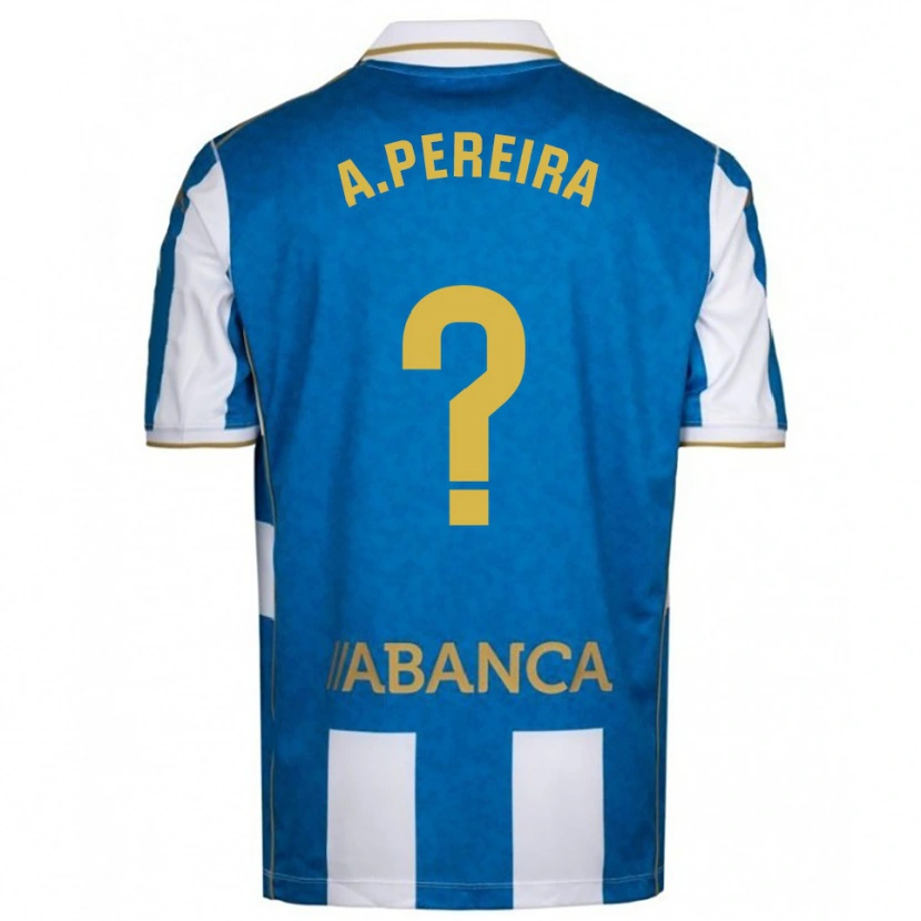 Danxen Kvinnor Alejandro Pereira #0 Vit Blå Hemmatröja Matchtröjor 2025/26 Tröjor T-Tröja