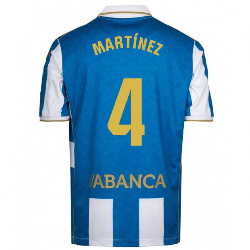 Danxen Kvinnor Pablo Martínez #4 Vit Blå Hemmatröja Matchtröjor 2025/26 Tröjor T-Tröja
