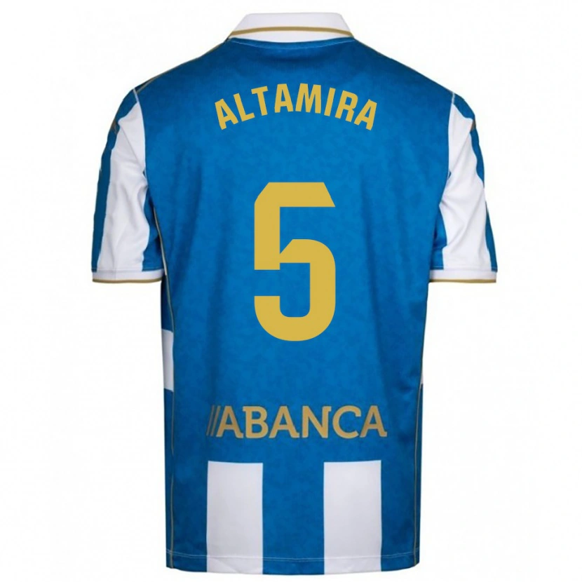 Danxen Kvinnor Inés Altamira #5 Vit Blå Hemmatröja Matchtröjor 2025/26 Tröjor T-Tröja