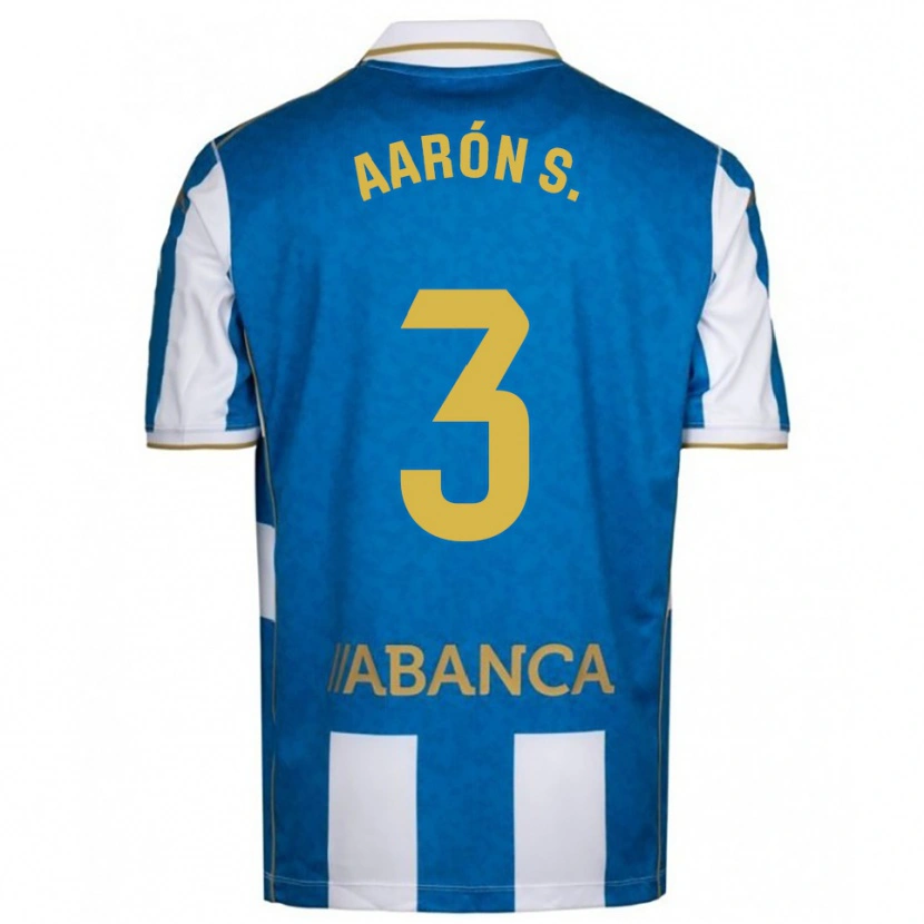 Danxen Kvinnor Aarón Sánchez #3 Vit Blå Hemmatröja Matchtröjor 2025/26 Tröjor T-Tröja
