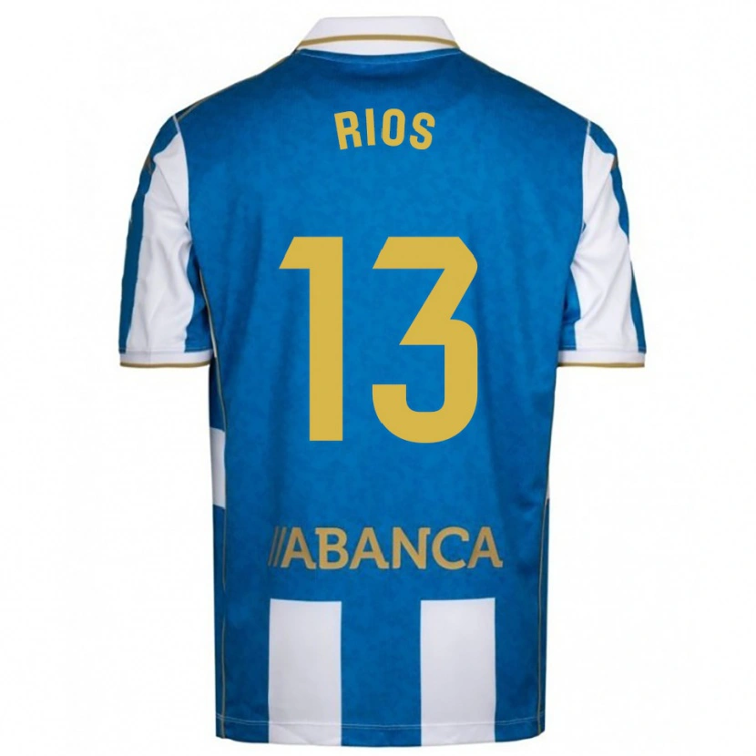 Danxen Kvinnor Hugo Rios #13 Vit Blå Hemmatröja Matchtröjor 2025/26 Tröjor T-Tröja