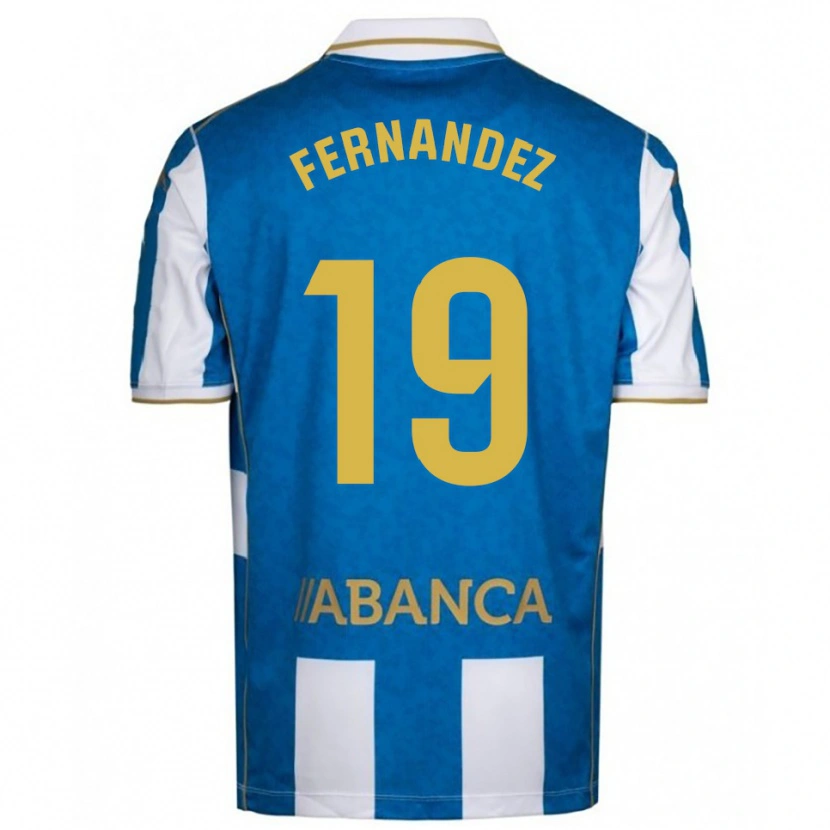 Danxen Kvinnor Quique Fernández #19 Vit Blå Hemmatröja Matchtröjor 2025/26 Tröjor T-Tröja