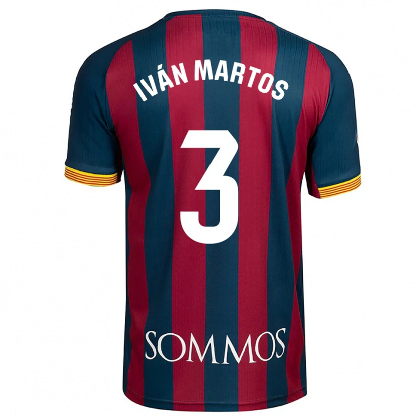 Danxen Kvinnor Iván Martos #3 Marinblå Röd Hemmatröja Matchtröjor 2025/26 Tröjor T-Tröja