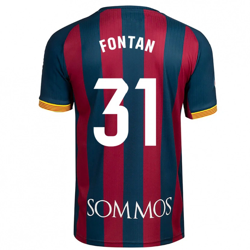 Danxen Kvinnor Nico Fontán #31 Marinblå Röd Hemmatröja Matchtröjor 2025/26 Tröjor T-Tröja