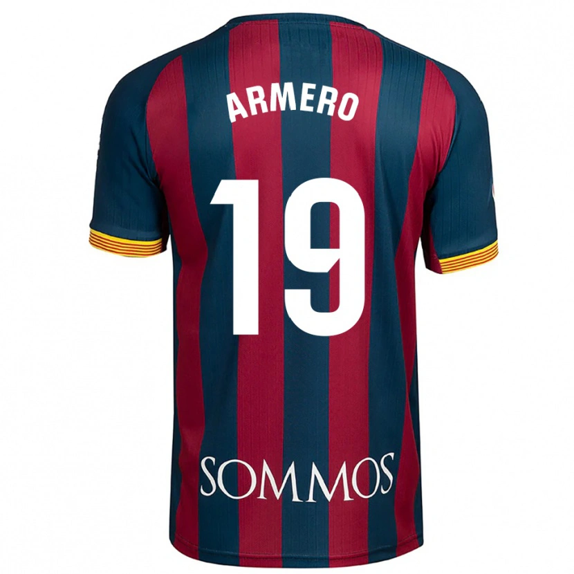 Danxen Kvinnor Sergi Armero #19 Marinblå Röd Hemmatröja Matchtröjor 2025/26 Tröjor T-Tröja