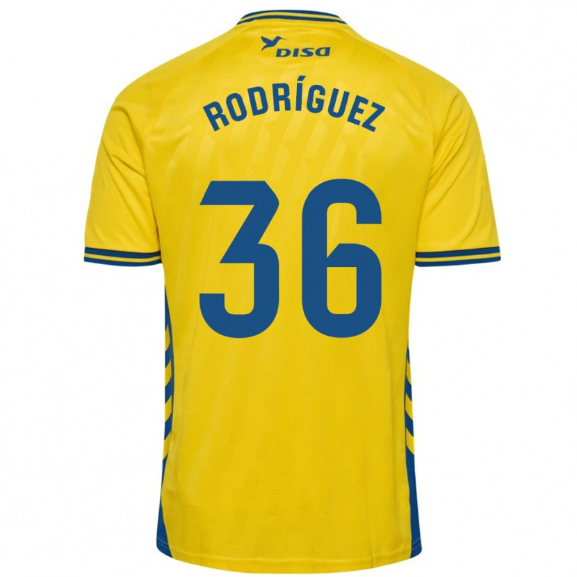 Danxen Kvinnor Arturo Rodríguez #36 Gul Blå Hemmatröja Matchtröjor 2025/26 Tröjor T-Tröja