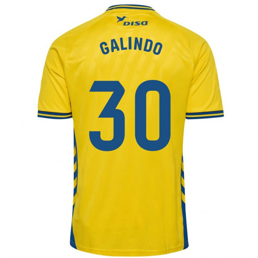 Danxen Kvinnor Cristian Galindo #30 Gul Blå Hemmatröja Matchtröjor 2025/26 Tröjor T-Tröja