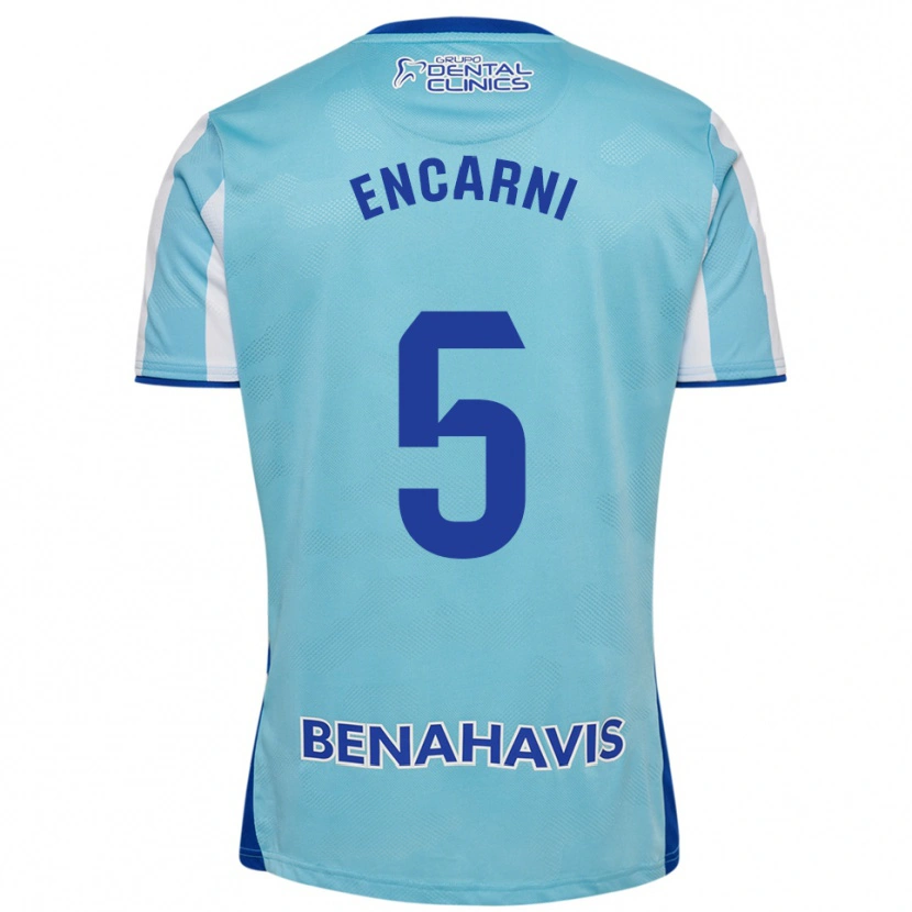 Danxen Kvinnor Encarni Carneros #5 Himmelsblå Vit Hemmatröja Matchtröjor 2025/26 Tröjor T-Tröja