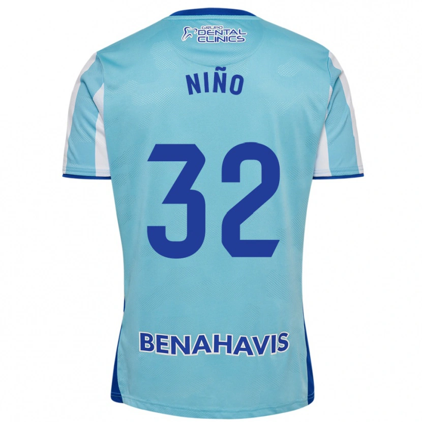 Danxen Kvinnor Adrián Niño #32 Himmelsblå Vit Hemmatröja Matchtröjor 2025/26 Tröjor T-Tröja