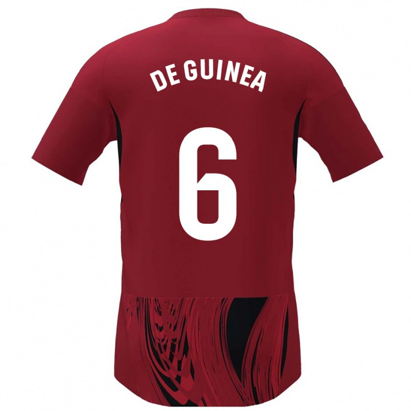 Danxen Kvinnor Asier Ortiz De Guinea #6 Röd Svart Hemmatröja Matchtröjor 2025/26 Tröjor T-Tröja