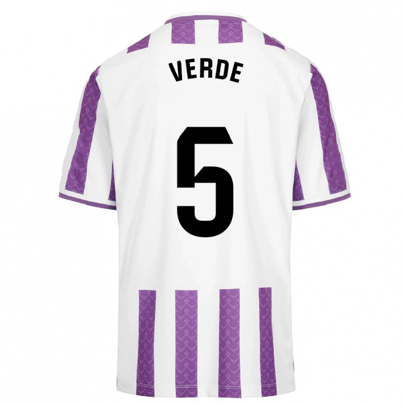 Danxen Kvinnor Adrián Verde #5 Lila Vit Hemmatröja Matchtröjor 2025/26 Tröjor T-Tröja
