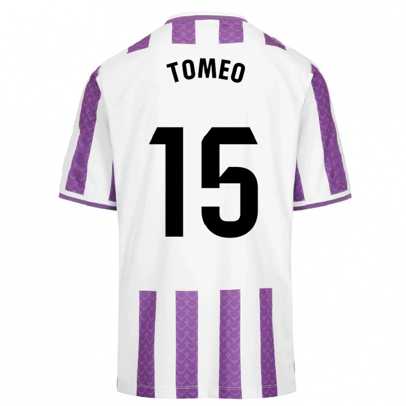 Danxen Kvinnor Pablo Tomeo #15 Lila Vit Hemmatröja Matchtröjor 2025/26 Tröjor T-Tröja
