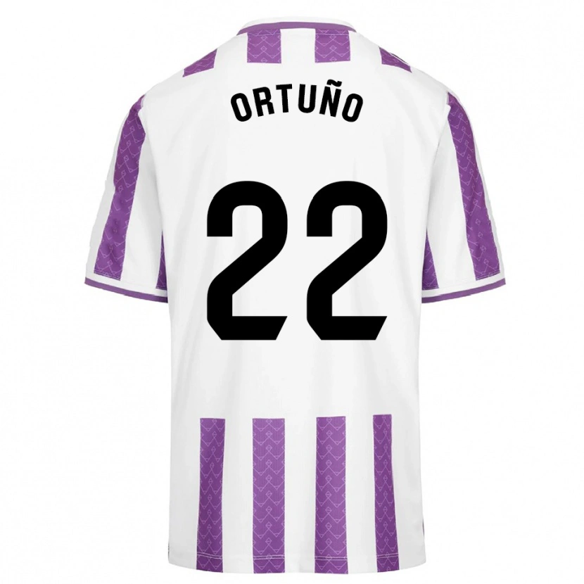 Danxen Kvinnor Fran Ortuño #22 Lila Vit Hemmatröja Matchtröjor 2025/26 Tröjor T-Tröja