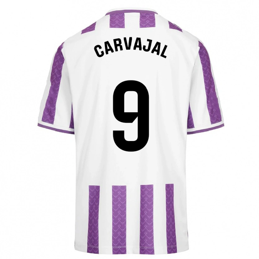 Danxen Kvinnor Ángel Carvajal #9 Lila Vit Hemmatröja Matchtröjor 2025/26 Tröjor T-Tröja